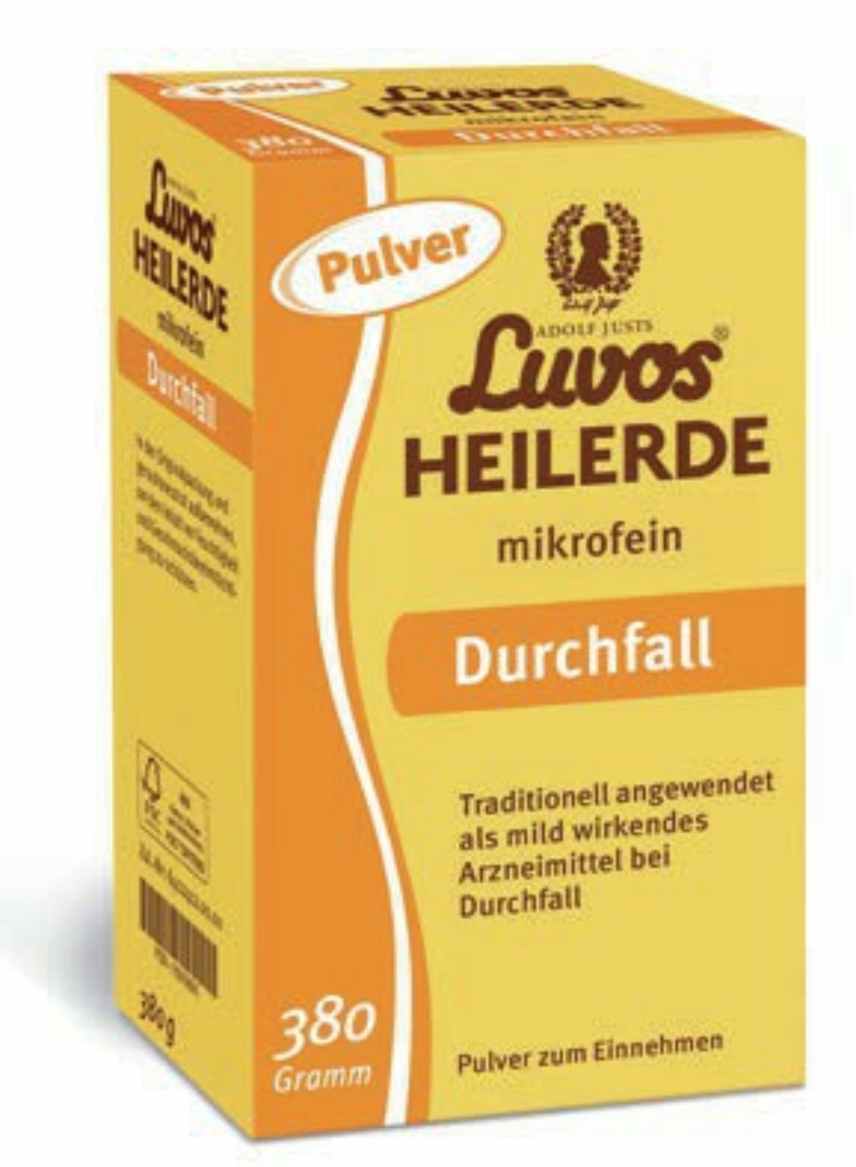 Verkaufsverpackung von Luvos Heilerde mikrofein bei Durchfall.