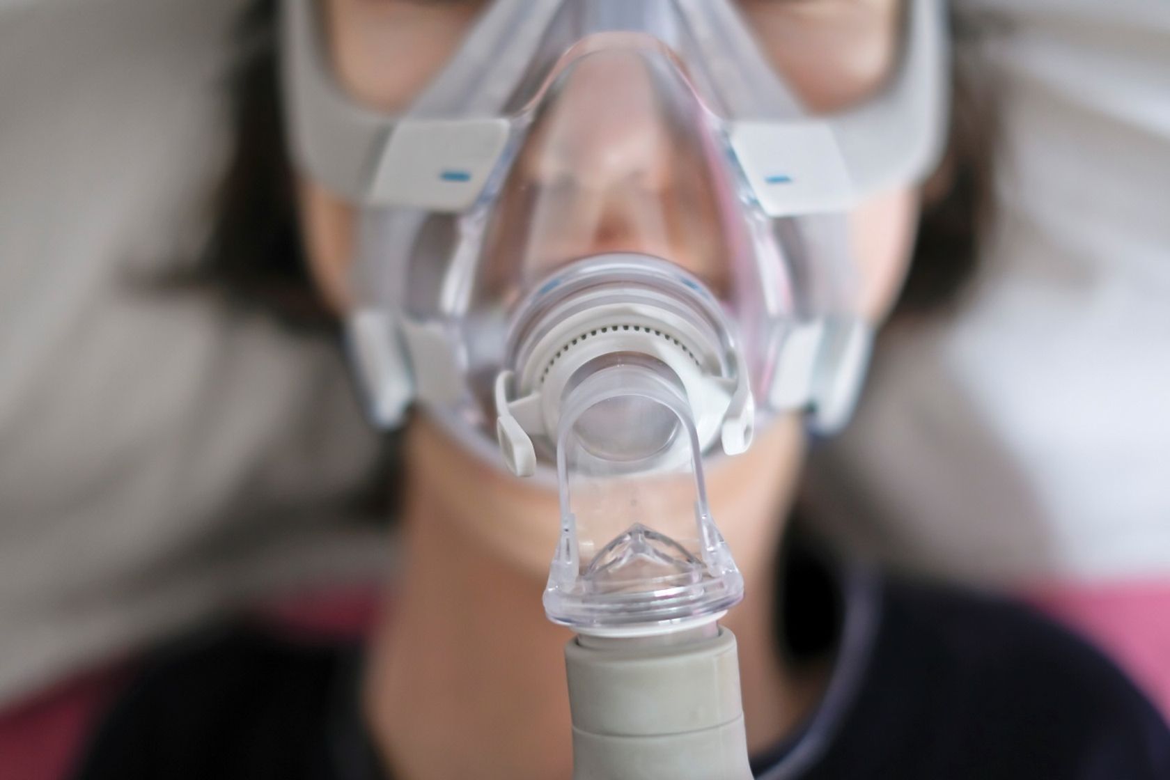 Patient mit Sauerstoffmaske